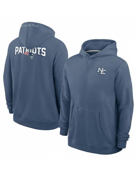 Nike 2025 We Are All Patriots Rivalries Storm Blue Hoodie