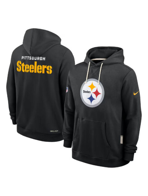 Nike Black Pittsburgh Steelers Sideline Initial Home Hoodie