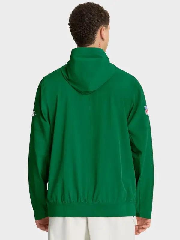 Nike Kelly Green Eagles Sideline Anorak Half Zip Hoodie Jacket