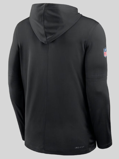 Nike Philadelphia Eagles Black Sideline Pure Fury Long Sleeve Hoodie T-Shirt