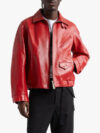 Nordstrom Red Leather Bomber Jacket