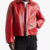 Nordstrom Red Leather Bomber Jacket
