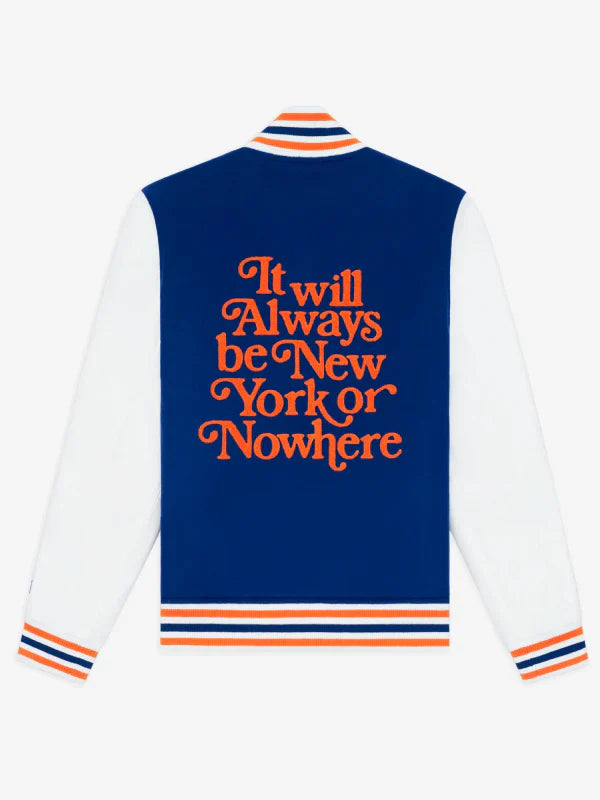 Nyon x Mets Motto Varsity Jacket New York or Nowhere