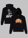 OVO x UFC Flame Logo Hoodie Black