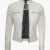 Off White Real Leather Biker Jacket for Women