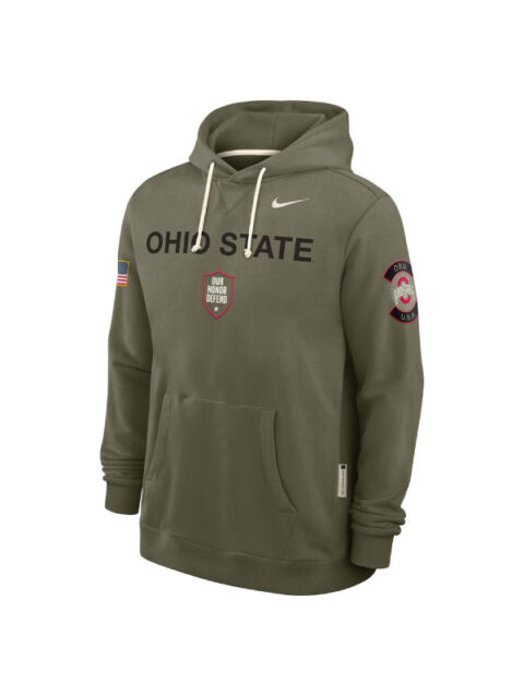 Ohio State Buckeyes Nike 2025 Military Appreciation Hoodie Olive