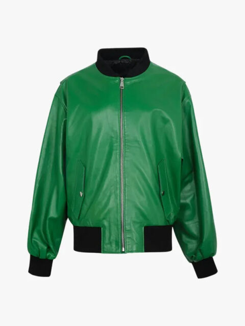 Oversized Green Bomber Jacket