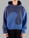 Oversized ERL Swirl Hoodie Blue