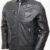 PUTSBOROUGH Navy Leather Biker Jacket