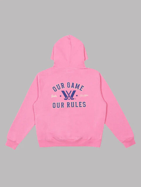 PWHL x Barbie Our Game Our Rules Hoodie Pink