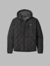 Patagonia Mens Diamond Quilted Bomber Hooded Jacket Black