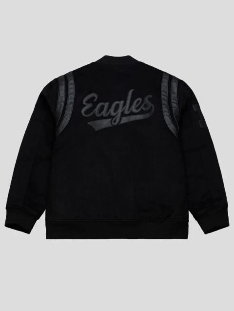 Philadelphia Eagles Black Walk the Tunnel Varsity Full-Snap Jacket