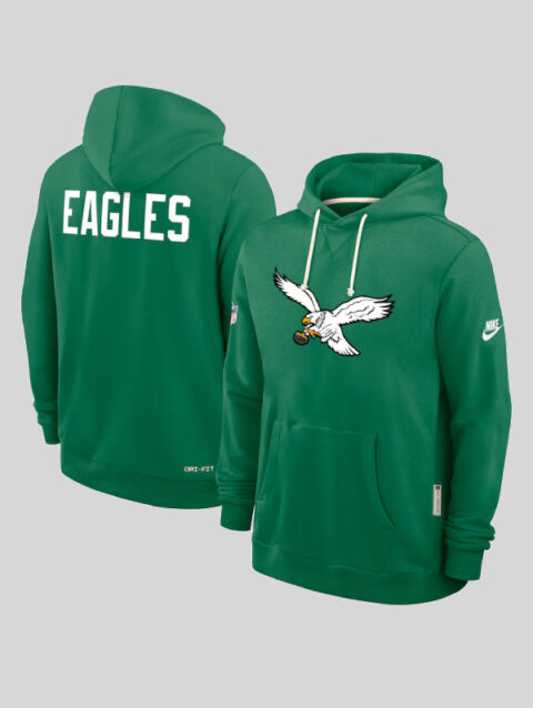 Philadelphia Eagles Nike Kelly Green 2025 Sideline Hoodie