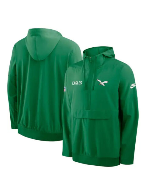 Philadelphia Eagles Nike Sideline Anorak Hoodie Jacket Kelly Green