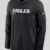 Philadelphia Eagles Sideline Pure Fury Performance Long Sleeve Hoodie T-Shirt Black