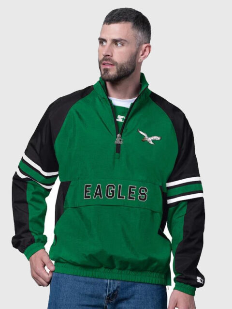 Philadelphia Eagles Starter Prospect Jacket Green and Black