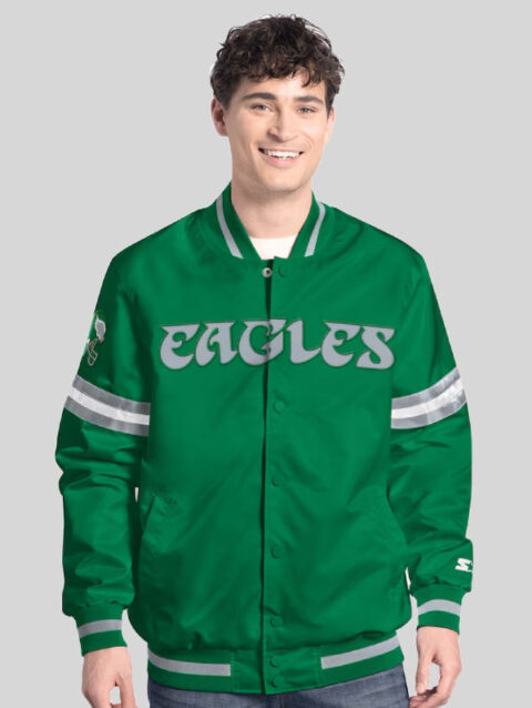 Philadelphia Eagles Vintage Scout Starter Varsity Jacket Green