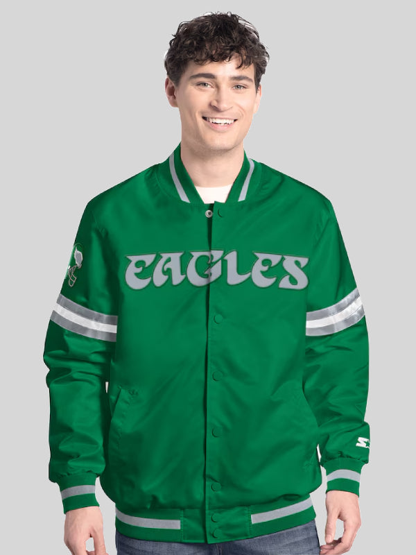 Philadelphia Eagles Vintage Scout Starter Varsity Jacket Green