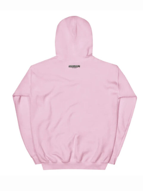 Pink Bee Adult Minecraft Hoodie