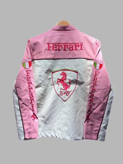 Pink Ferrari Leather Jacket
