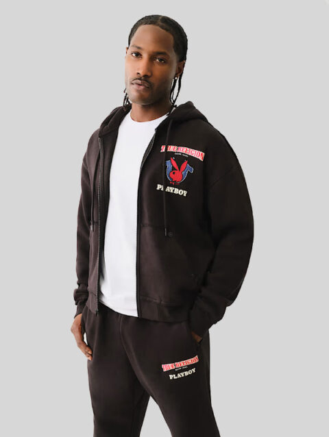 Playboy x True Religion Zip Hoodie Black
