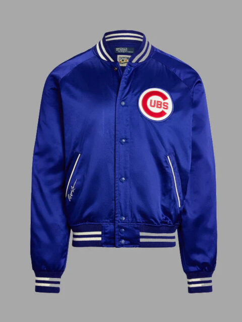Polo Ralph Lauren Cubs Satin Jacket Blue