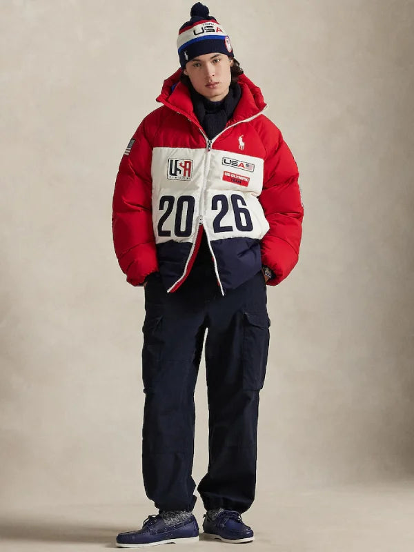 Polo Ralph Lauren Team USA Color-Blocked Puffer Jacket