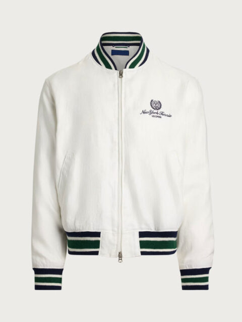Polo Ralph Lauren US Open Linen Bomber Jacket White