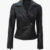 Ramsey Women Asymmetrical Black Biker Leather Jacket