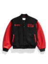 Raw Is War Varsity Jacket Black and Red