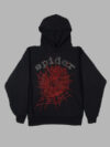 Rhinestone Spider Hoodie Black