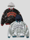SS25 Supreme x Homerun Satin Hooded Varsity Jacket
