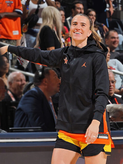 Sabrina Ionescu Black Zip-Up WNBA Hoodie Jacket
