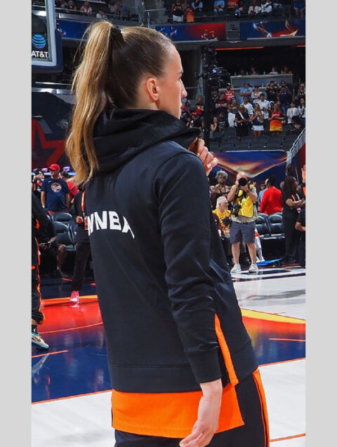 Sabrina Ionescu WNBA Zip-Up Hoodie Black