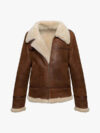 Saint and Sofia Amelia Aviator Brown Jacket