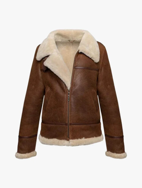 Saint and Sofia Amelia Aviator Brown Jacket