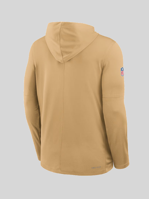 San Francisco 49ers Gold Pure Fury Performance Long Sleeve Hoodie T-Shirt