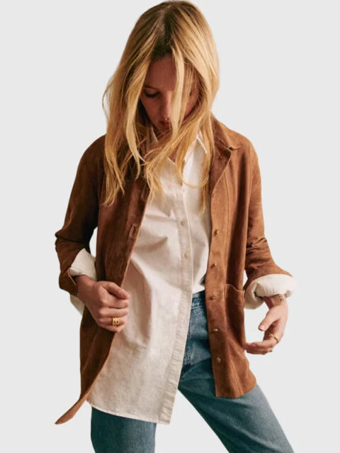 Sezane-Suede-Leather-Jacket