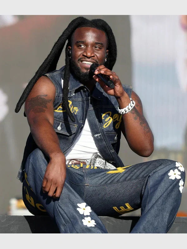 Shaboozey Stagecoach 2025 Denim Vest