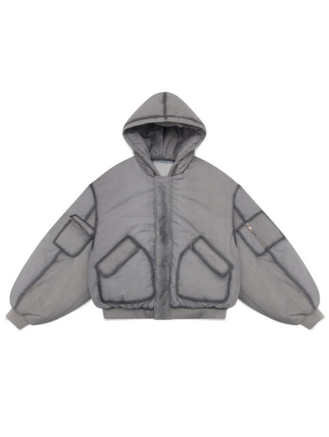Shinzo Ishigaki Grey A1 Bomber Puffer Jacket