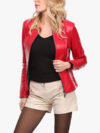 Short Leather Jacket Leather Red Leather Leathers Guignard