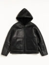 Stussy Shearling Hooded Jacket Black