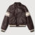 Stussy Wales Bonner Leather Varsity Jacket Brown