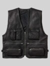 Supreme Leather Cargo Vest Black