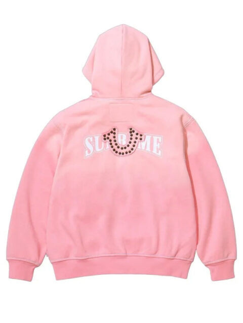 Supreme True Religion Zip Up Hooded Sweatshirt Pink