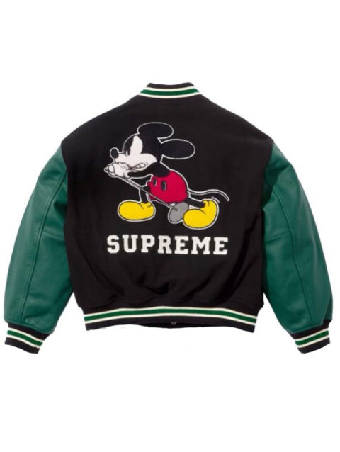 Supreme x Number (N)ine Mickey Mouse Varsity Jacket