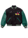 Supreme x Number (N)ine Mickey Varsity Jacket Black Green