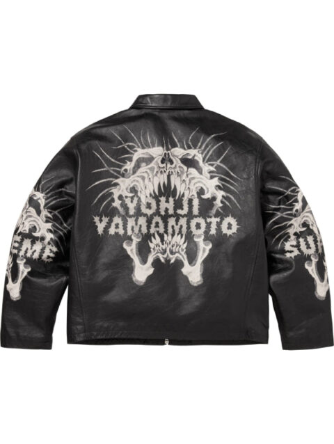 Supreme x Y's Black Leather Jacket