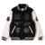 Swarovski x A Bathing Ape Shark Hooded Varsity Jacket Black and White