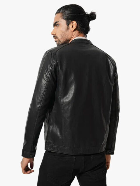 Tanjim Leather Jacket Black